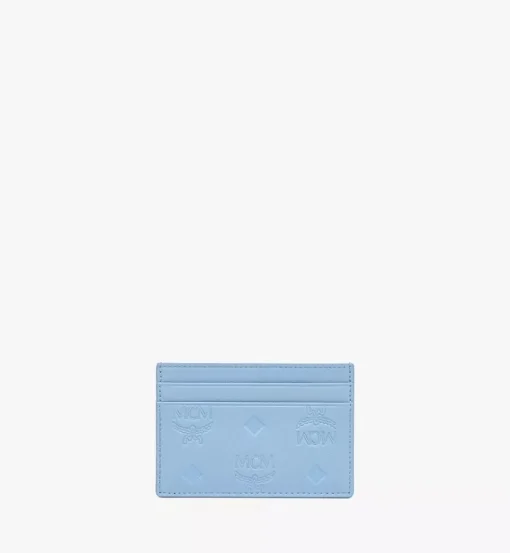 Aren Card Case In Embossed Monogram Leather