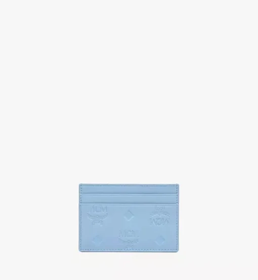 Aren Card Case In Embossed Monogram Leather