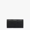 Aren Continental Wallet In Embossed Monogram Leather