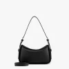 Aren Flap Hobo Bag In Embossed Monogram Leather