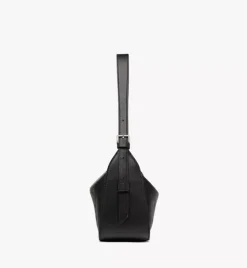 Aren Flap Hobo Bag In Embossed Monogram Leather