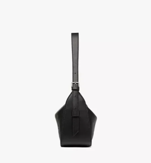 Aren Flap Hobo Bag In Embossed Monogram Leather