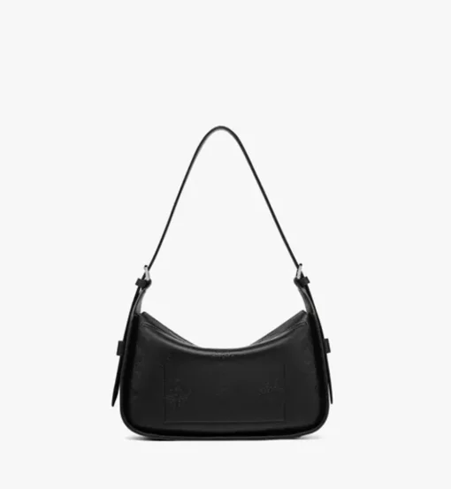 Aren Flap Hobo Bag In Embossed Monogram Leather