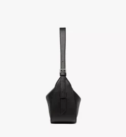 Aren Flap Hobo Bag In Embossed Monogram Leather