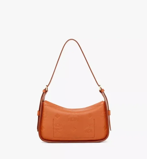Aren Flap Hobo In Embossed Monogram Leather