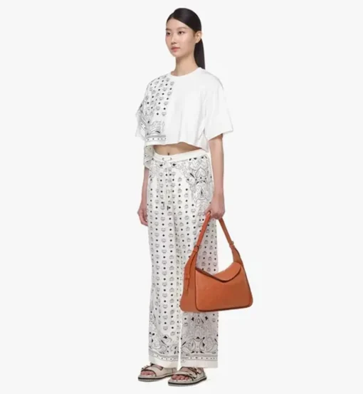 Aren Flap Hobo In Embossed Monogram Leather