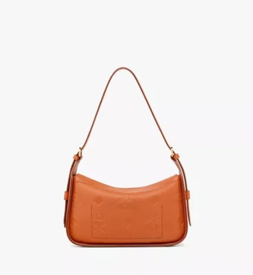 Aren Flap Hobo In Embossed Monogram Leather