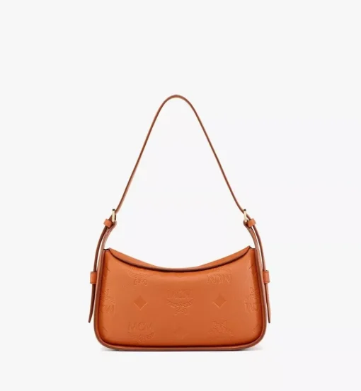 Aren Flap Hobo In Embossed Monogram Leather