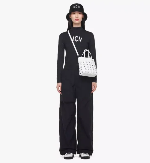 Aren Top-Zip Shopper In Visetos Leather Mix