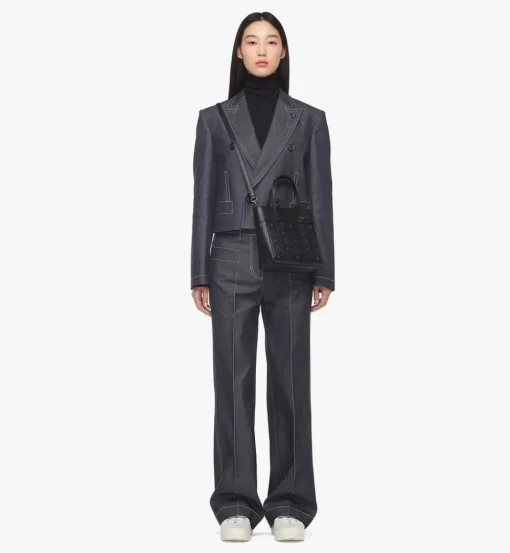 Aren Top-Zip Shopper In Visetos Leather Mix