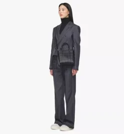 Aren Top-Zip Shopper In Visetos Leather Mix