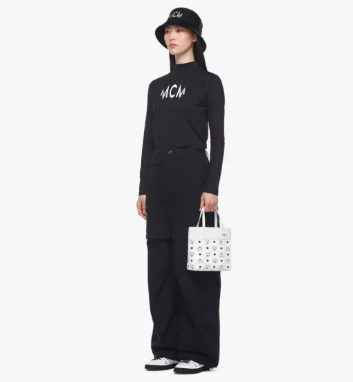 Aren Top-Zip Shopper In Visetos Leather Mix