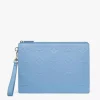 Aren Wristlet Zip Pouch In Maxi Monogram Leather