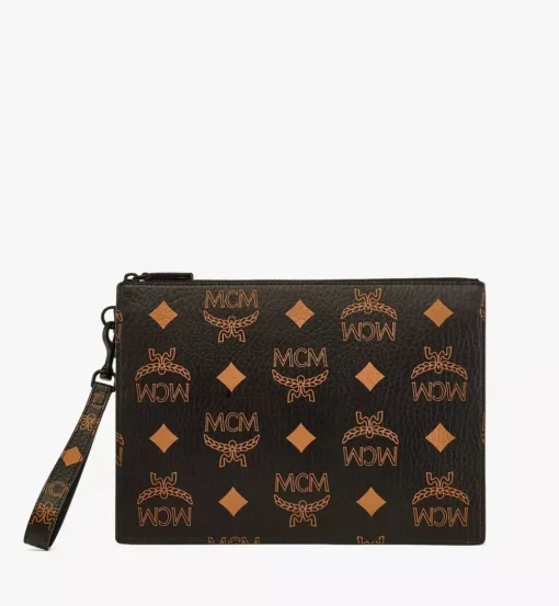 Aren Wristlet Zip Pouch In Maxi Visetos