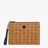 Aren Wristlet Zip Pouch In Visetos