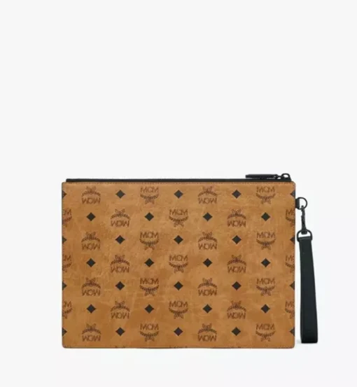Aren Wristlet Zip Pouch In Visetos