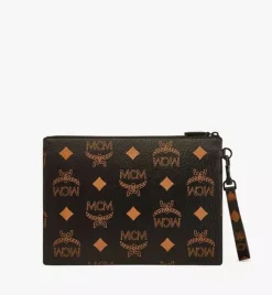 Aren Wristlet Zip Pouch In Maxi Visetos