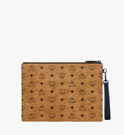 Aren Wristlet Zip Pouch In Visetos