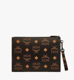 Aren Wristlet Zip Pouch In Maxi Visetos