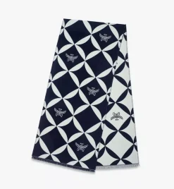 Bicolor Monogram Jacquard Wool Stole
