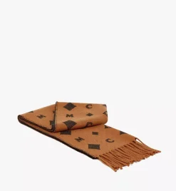 Bicolor Monogram Jacquard Stole