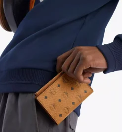 Bifold Zip Card Wallet In Visetos Original