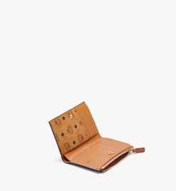 Bifold Zip Card Wallet In Visetos Original