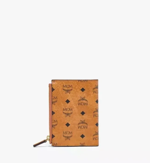 Bifold Zip Card Wallet In Visetos Original