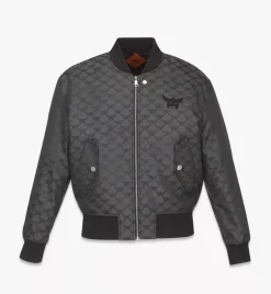 Bomber Jacket In Lauretos Denim Jacquard