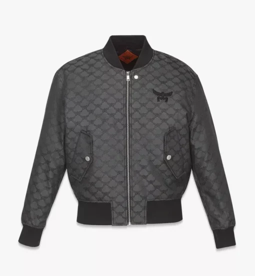 Bomber Jacket In Lauretos Denim Jacquard
