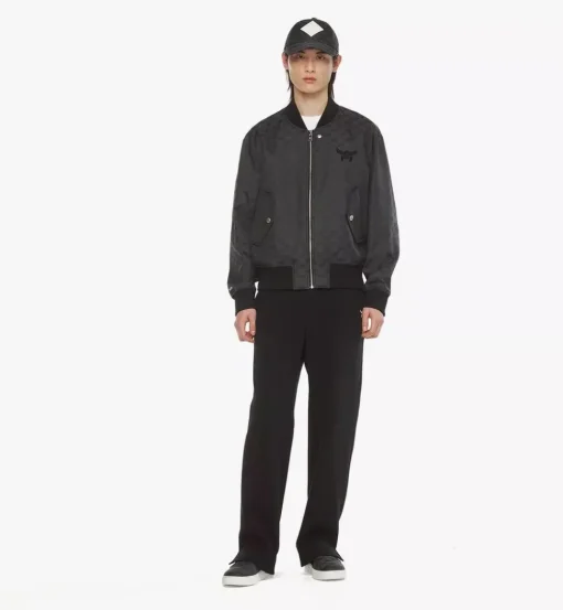 Bomber Jacket In Lauretos Denim Jacquard