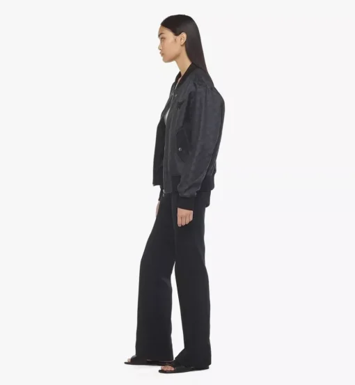 Bomber Jacket In Lauretos Denim Jacquard