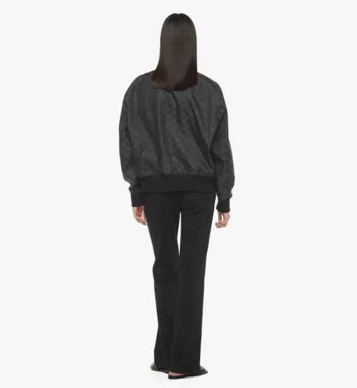Bomber Jacket In Lauretos Denim Jacquard