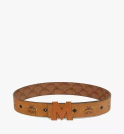 Claus M Reversible Monogram Belt 1.5"