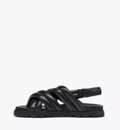 Cross Sandals In Lamb Leather