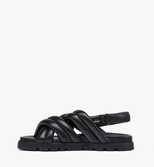 Cross Sandals In Lamb Leather