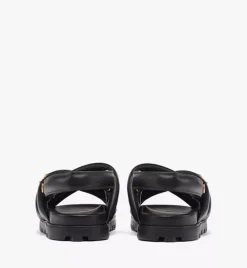 Cross Sandals In Lamb Leather