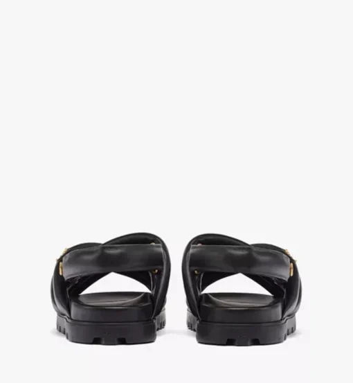 Cross Sandals In Lamb Leather