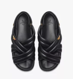 Cross Sandals In Lamb Leather