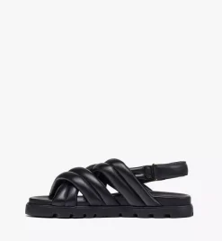 Cross Sandals In Lamb Leather