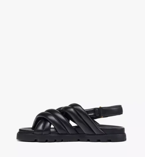 Cross Sandals In Lamb Leather