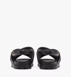 Cross Sandals In Lamb Leather