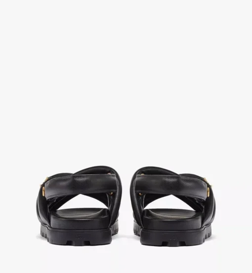 Cross Sandals In Lamb Leather
