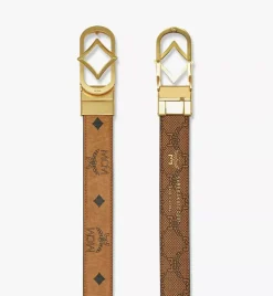 Diamond Buckle Reversible Monogram Belt