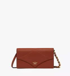 Diamond Chain Wallet In Spanish Calf Leather
