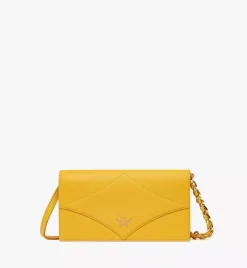 Diamond Chain Wallet In Spanish Calf Leather