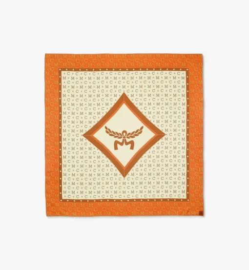 Diamond Monogram Scarf In Organic Silk