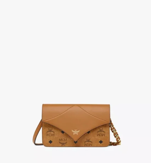 Diamond Shoulder Bag In Visetos Leather Mix
