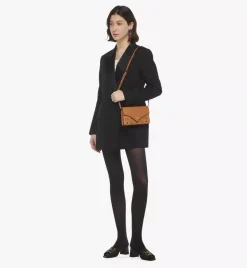 Diamond Shoulder Bag In Visetos Leather Mix