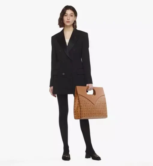 Diamond Tote In Visetos Leather Mix